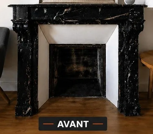 Cheminée à l'ancienne avant rénovation par Monsieur Cheminée